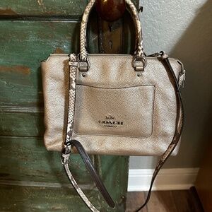 Gold Coach Handbag